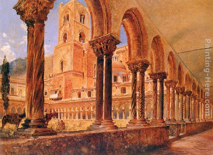 Rudolf Ritter von Alt A View Of Monreale, Above Palermo